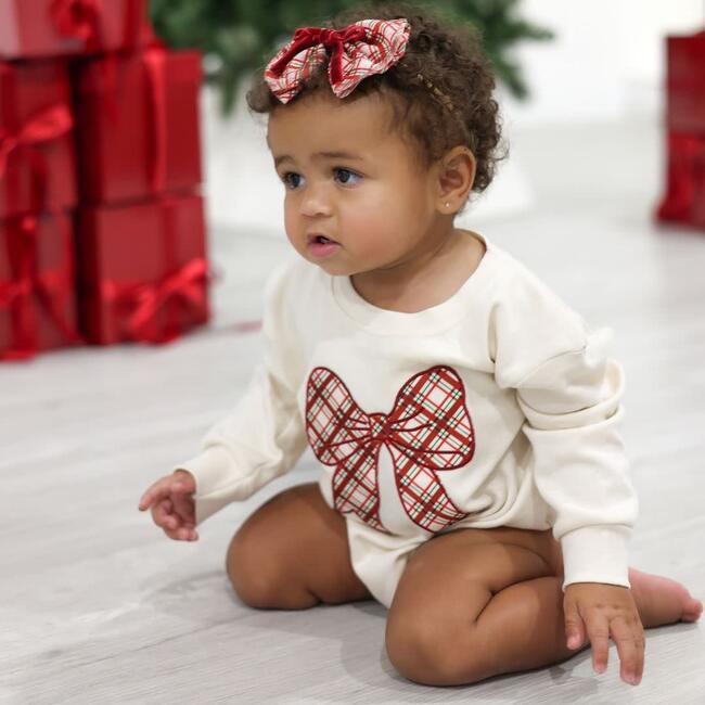Christmas Plaid Layered Bow Baby Headband, Multi - Headbands - 3