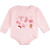Christmas Fun Long Sleeve Romper, Ballet - Rompers - 1 - thumbnail