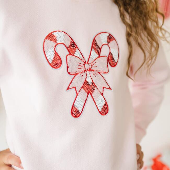 Candy Cane Patch Christmas Sweatshirt, Ballet - Sweatshirts - 3