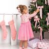 Nutcracker Trellis Christmas Long Sleeve Tutu Dress, Multi - Dresses - 4