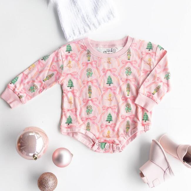 Nutcracker Trellis Christmas Long Sleeve Romper, Ballet - Rompers - 4