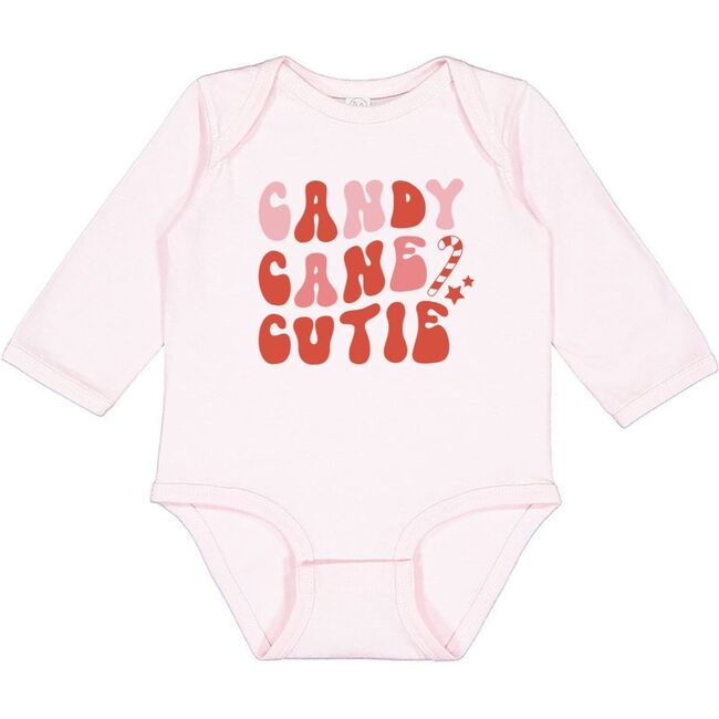 Candy Cane Cutie Christmas Long Sleeve Bodysuit, Ballet