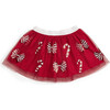 Candy Cane Coquette Sequin Christmas Tutu, Ruby Red - Tutus - 1 - thumbnail