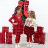 Christmas Plaid Bow Patch Sweatshirt, Natural - Sweatshirts - 7