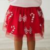 Candy Cane Coquette Sequin Christmas Tutu, Ruby Red - Tutus - 5