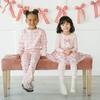 Candy Cane Confetti Christmas Long Sleeve Tutu Dress, Pink - Dresses - 4