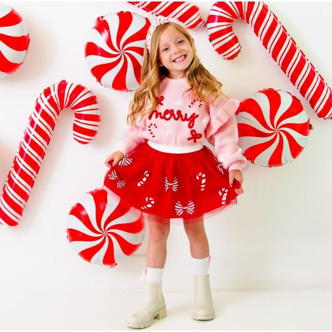 Candy Cane Christmas Gemstone Headband, Ballet - Headbands - 2