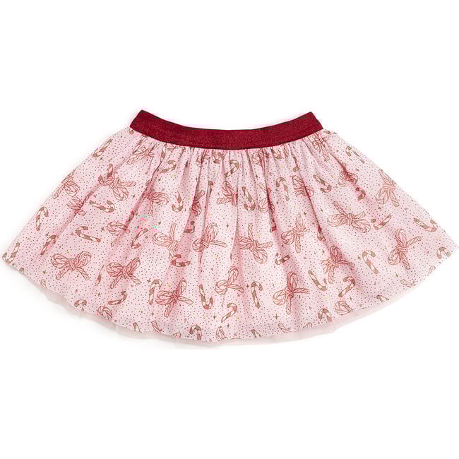 Candy Cane Bow Printed Christmas Tutu, Multi