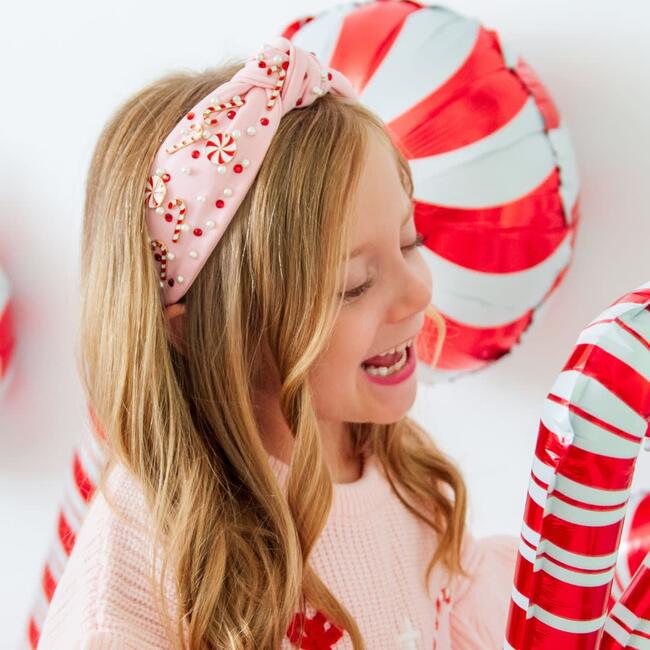 Candy Cane Christmas Gemstone Headband, Ballet - Headbands - 3