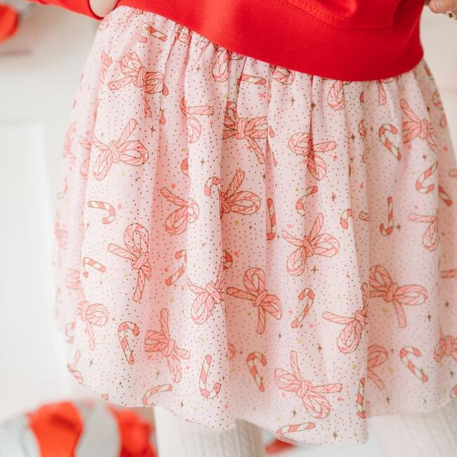 Candy Cane Bow Printed Christmas Tutu, Multi - Tutus - 3