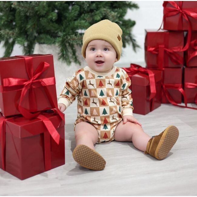 Cabin Christmas Long Sleeve Romper, Multi - Rompers - 2