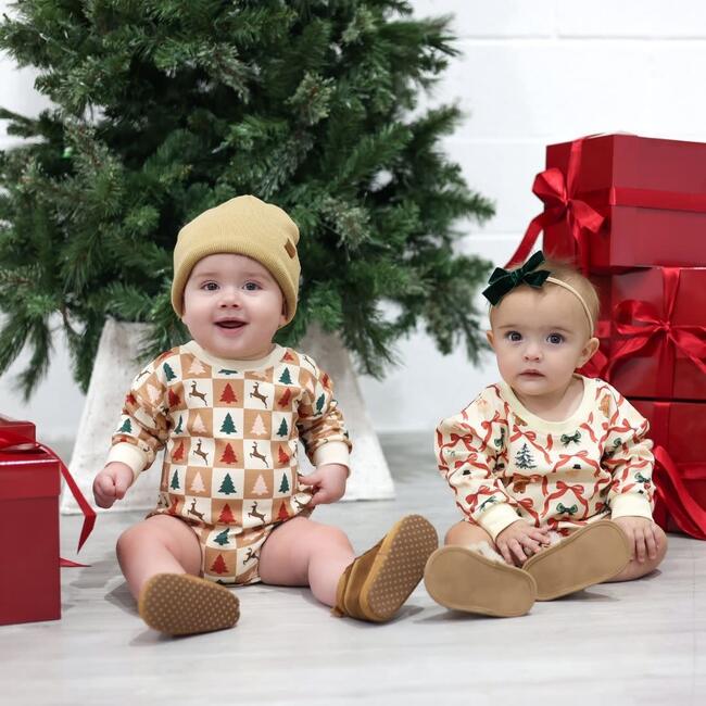 Cabin Christmas Long Sleeve Romper, Multi - Rompers - 4