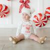 Best Gift Ever Christmas Long Sleeve Romper, White - Rompers - 2
