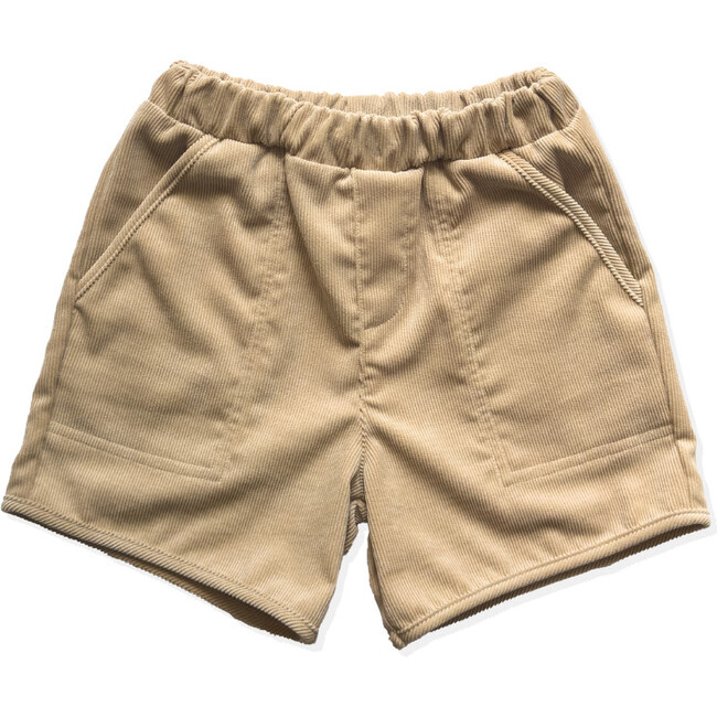 Athletic Shorts in Tan Corduroy