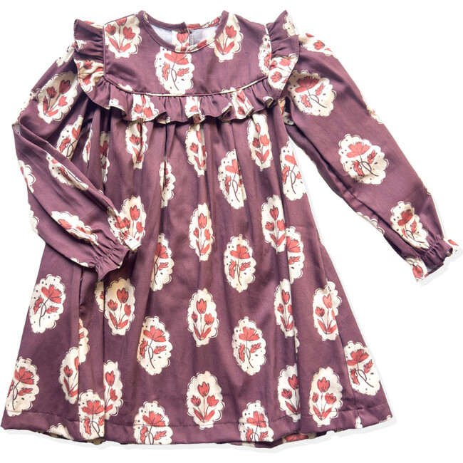 Britta Dress in Intaglio Maroon