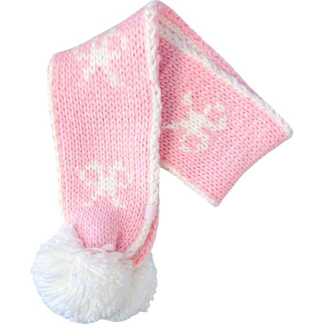 Knit Bows Scarf, Pink