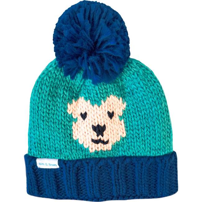 Teddy Bear Bobble Hat, Blue