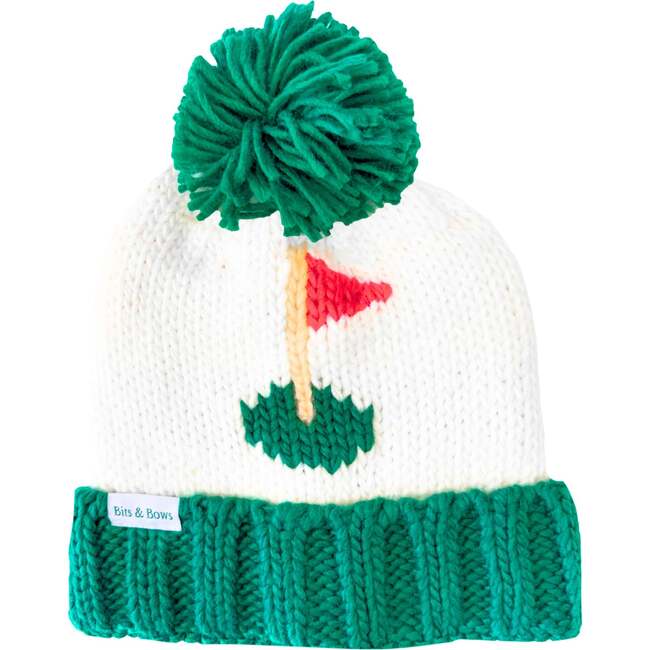 Golf Flag Bobble Hat, Green