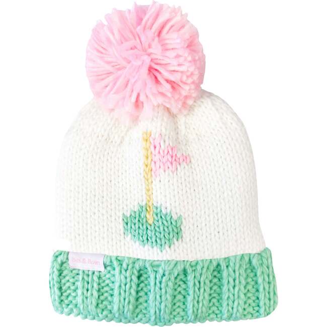 Golf Flag Bobble Hat, Pink