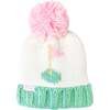 Golf Flag Bobble Hat, Pink - Hats - 1 - thumbnail