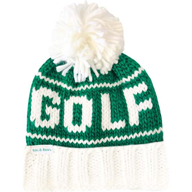 Golf Bobble Hat, Green