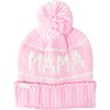 Mama Women's Bobble Hat, Pink - Hats - 1 - thumbnail