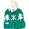 Evergreen Bobble Hat, Green - Hats - 1 - thumbnail
