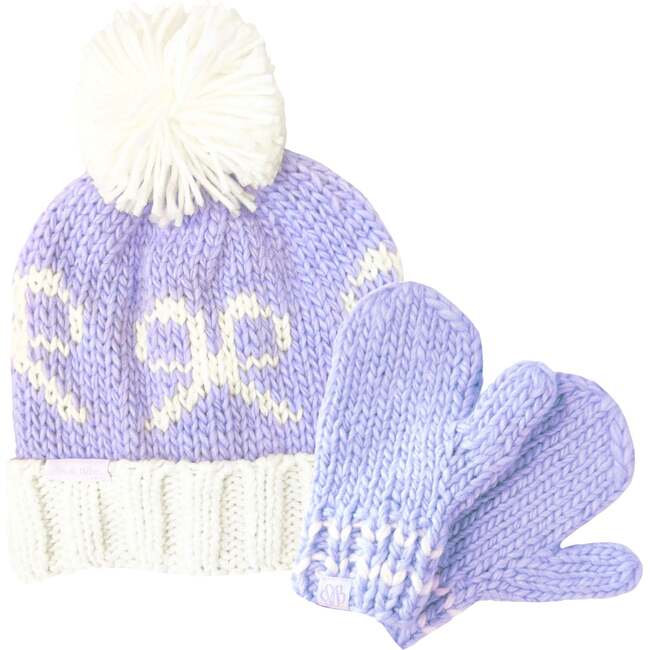 Knit Mittens, Lavender - Hats - 2