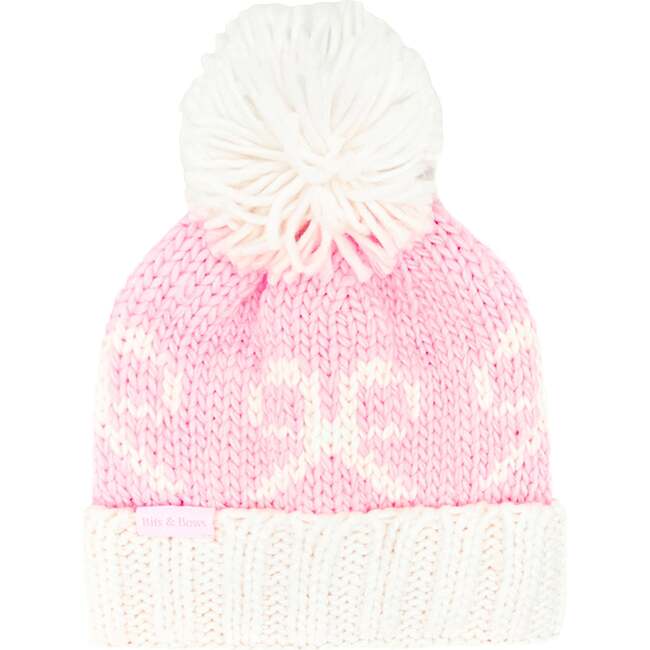 Bows Bobble Hat, Pink