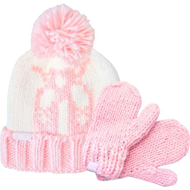 Ballet Slippers Bobble Hat, Pink - Hats - 2