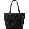 Women's Large Empire Tote Deluxe, Black Liquid - Bags - 1 - thumbnail