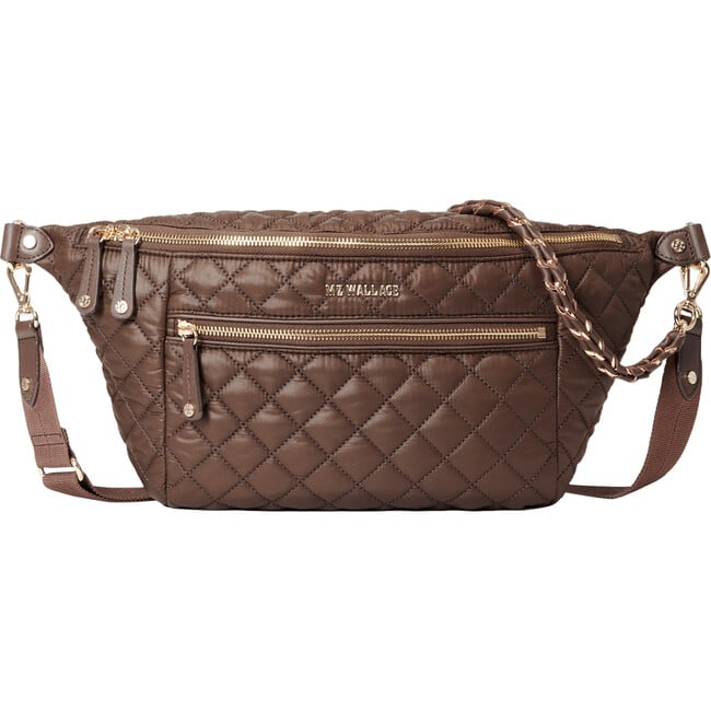 Women's Crosby Exterior Pocket Crossbody Sling Bag, Walnut - Bags - 1