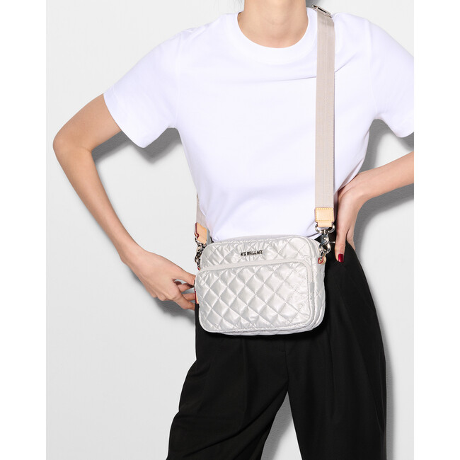 Small Metro Camera Bag, Oyster Metallic - Bags - 2