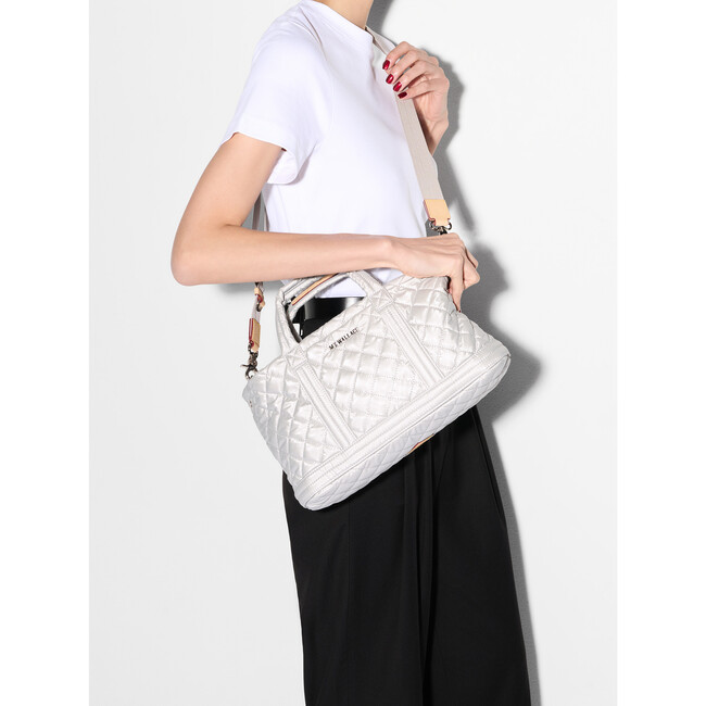 Metro Utility Crossbody, Oyster Metallic - Bags - 4