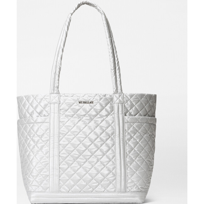 Large Empire Tote, Oyster Metallic
