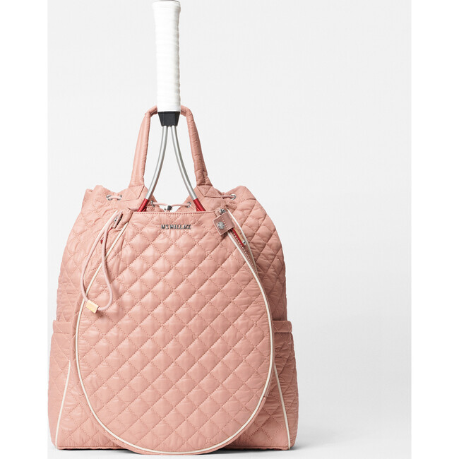 Doubles Convertible Tennis Backpack, Dusty Rose/Ecru