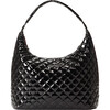 Women's Large Metro Shoulder Bag, Black Lacquer - Bags - 1 - thumbnail
