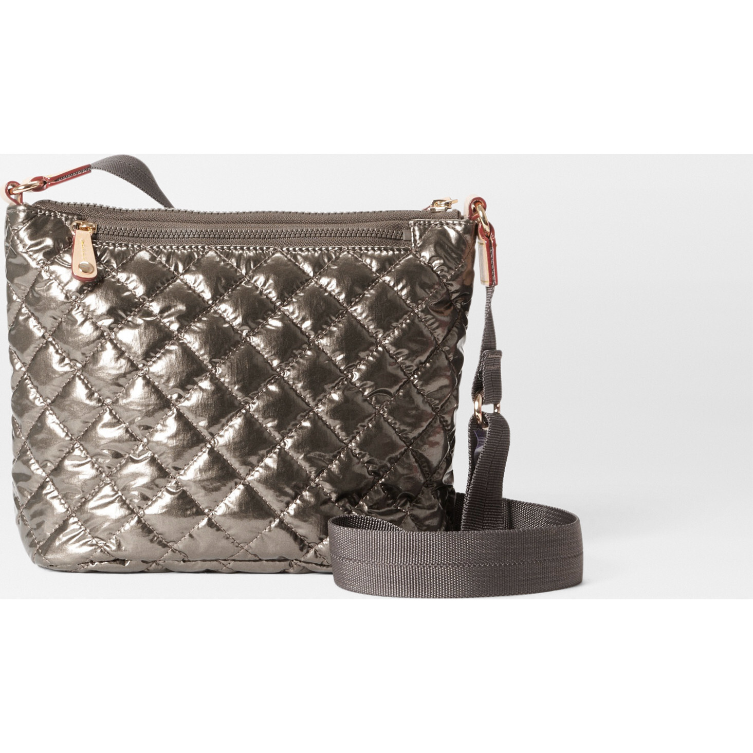 Women's Deluxe Metro Scout Handbag, Moondust Metallic Lacquer - MZ