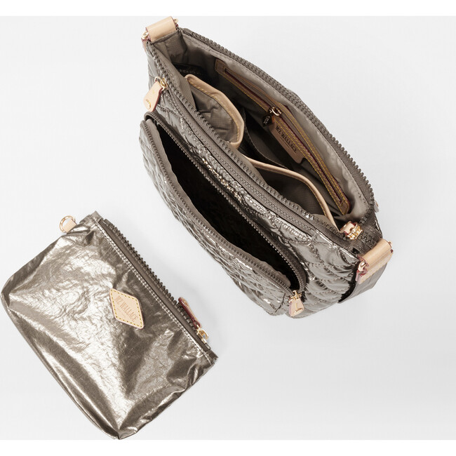 Women's Deluxe Metro Scout Handbag, Moondust Metallic Lacquer - MZ