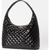 Women's Large Metro Shoulder Bag, Black Lacquer - Bags - 2