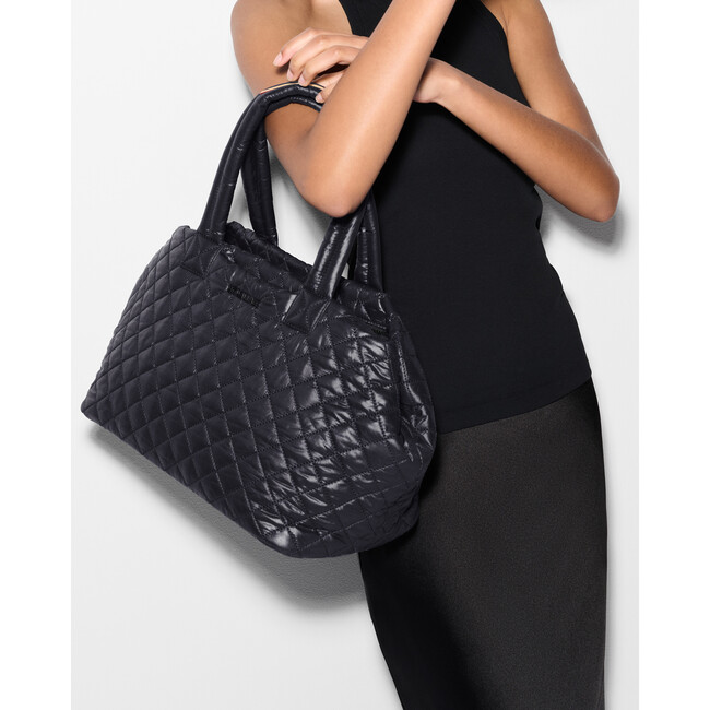 Medium Metro City Tote, Black - Bags - 3