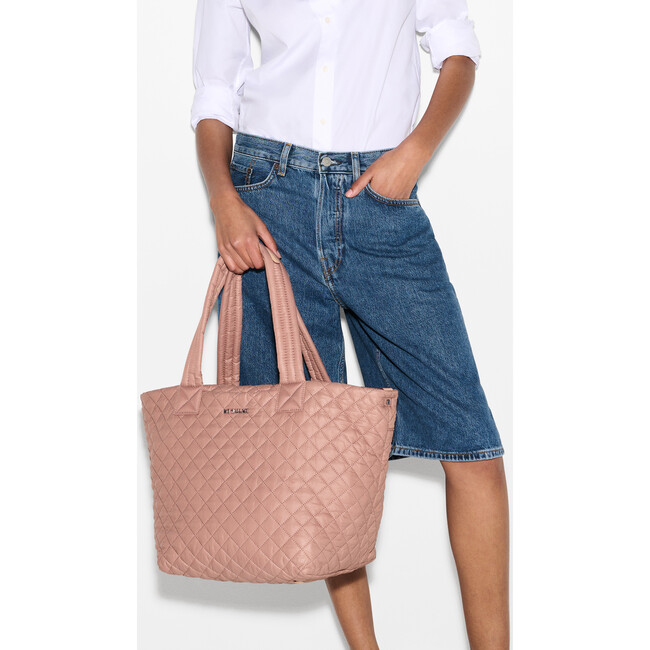 Medium Metro Tote Deluxe, Dusty Rose - Bags - 3