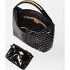 Women's Large Metro Shoulder Bag, Black Lacquer - Bags - 3