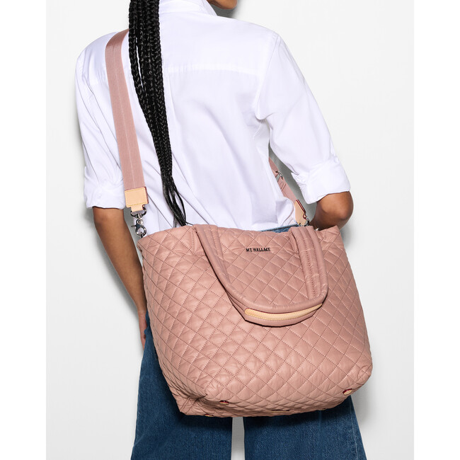 Medium Metro Tote Deluxe, Dusty Rose - Bags - 4