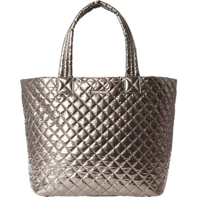 Women's Deluxe Large Metro Tote, Moondust Metallic Lacquer - Bags - 1