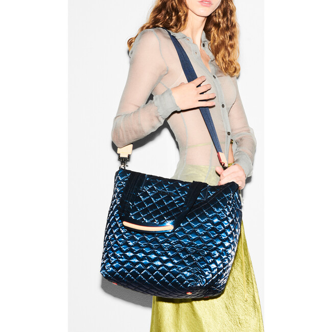 Women's Deluxe Medium Metro Tote, Midnight Liquid - MZ Wallace