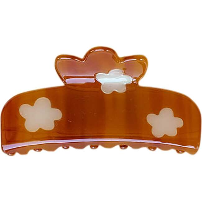 Women's Margot Hair Clip, Cocoa Flower - Hair Accessories - 1