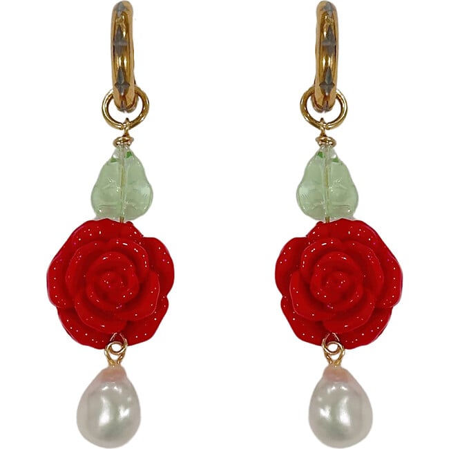 Lucky Rose Pearl Earrings