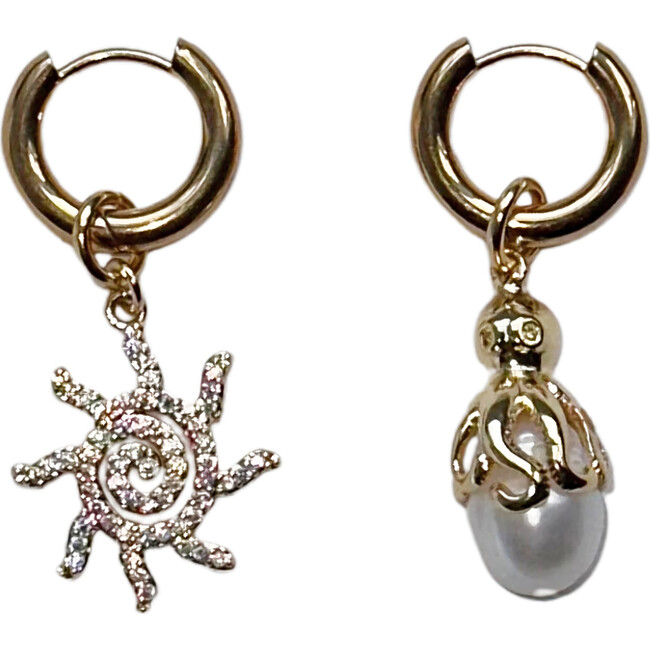 Sole E Mare Earrings, Gold