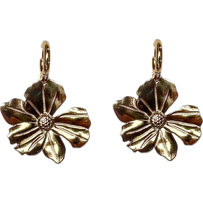 Full Bloom Earrings, Gold